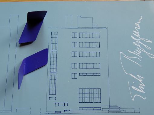 náušnice KRIDLO-modre