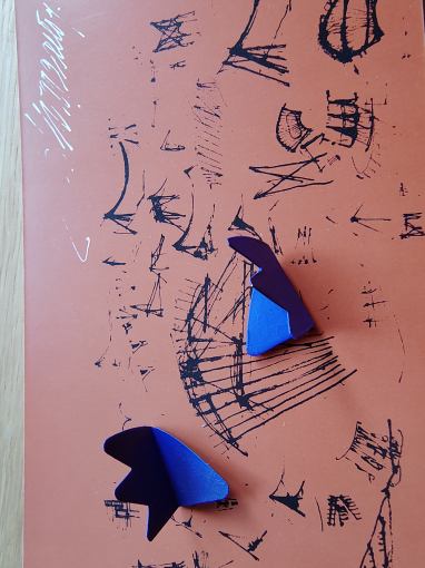 naušnice LUPEŃ- modré