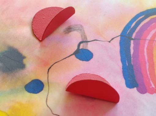 naušnice ČOČKA- cervene